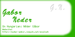 gabor neder business card