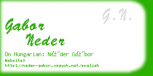 gabor neder business card